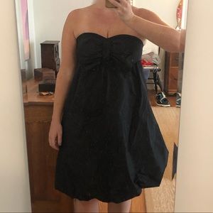 Black strapless dress